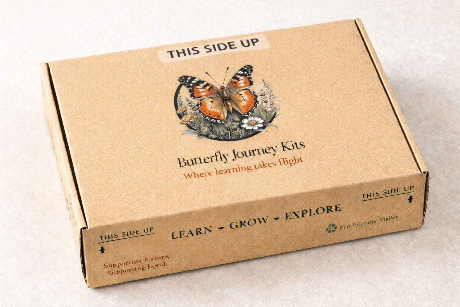 Butterfly Raising Kit – Live Caterpillar Habitat with 2-4 Painted Ladies